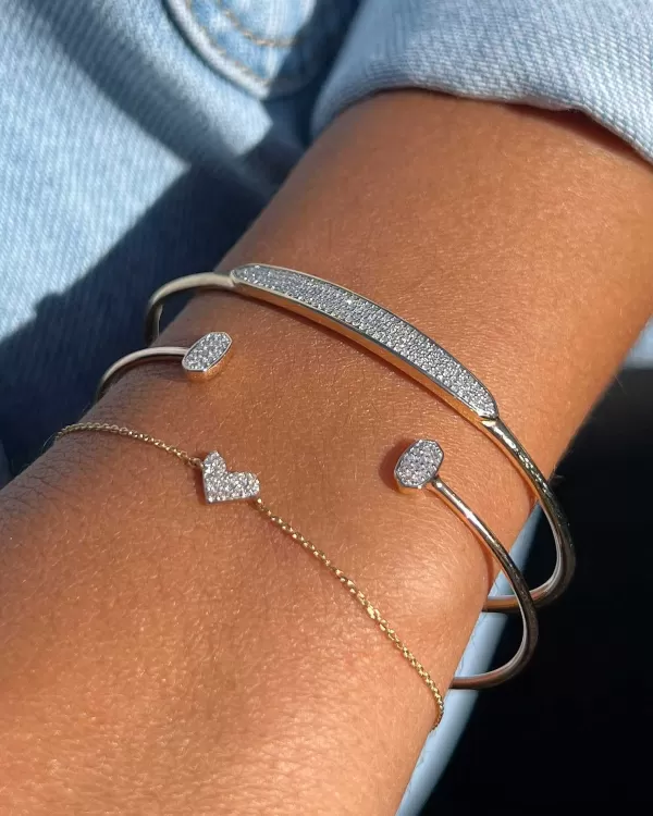 Marisa 14K Yellow Gold Statement Cuff Bracelet In White Diamond^Kendra Scott Sale