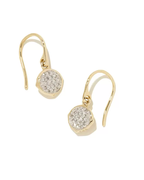 Matilda 14K Yellow Gold Drop Earrings In White Diamond^Kendra Scott Best Sale