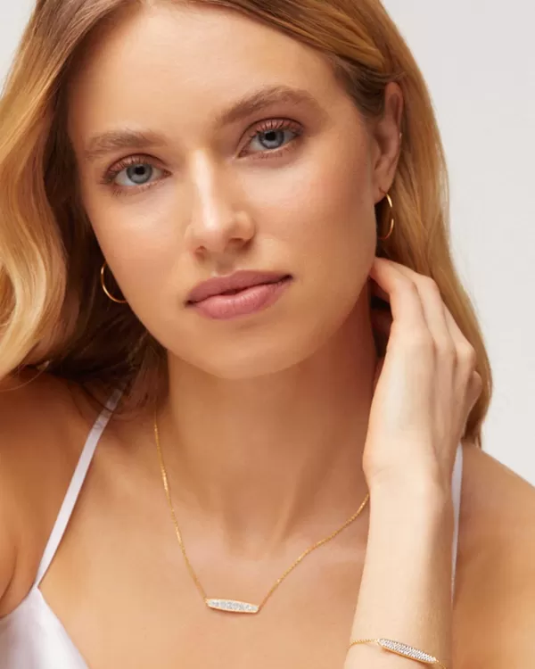 Mattie 18K Yellow Gold Vermeil Pave Delicate Bracelet In White Diamond^Kendra Scott Store