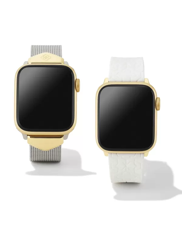 Mia And Filigree Watch Band Gift Set In Two Tone Stainless Steel And White Silicone^Kendra Scott Shop