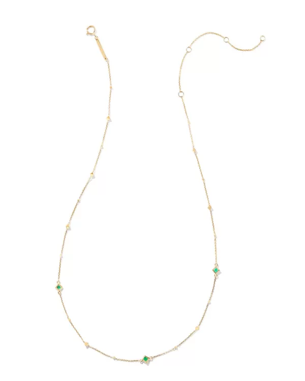 Michelle 14K Yellow Gold Strand Necklace In Emerald^Kendra Scott Discount