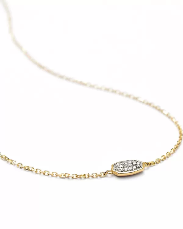 Millicent 14K Yellow Gold Delicate Chain Bracelet In White Diamond^Kendra Scott New