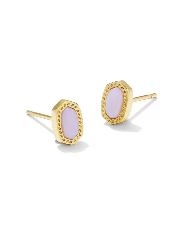 Mini Ellie Gold Stud Earrings In Pink Opalite Crystal^Kendra Scott Hot