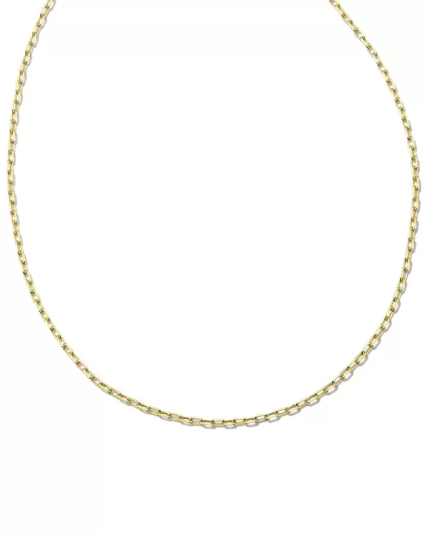 Mini Paperclip Chain Necklace In 18K Gold Vermeil^Kendra Scott Best