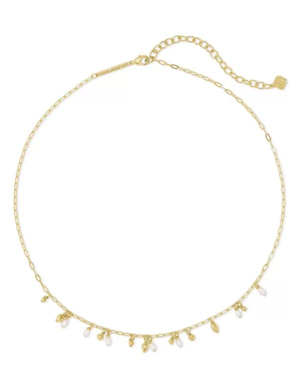 Mollie Gold Choker Necklace In White Pearl^Kendra Scott New