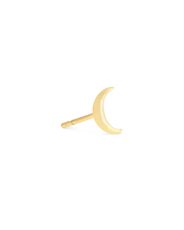 Moon Single Stud Earring In 18K Yellow Gold Vermeil^Kendra Scott Fashion