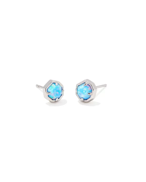 Nola Silver Stud Earrings In Light Blue Kyocera Opal^Kendra Scott Cheap