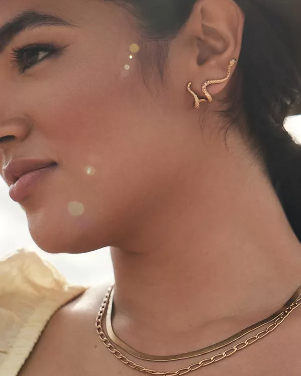 Phoenix Ear Climber Earrings In Vintage Gold^Kendra Scott Clearance