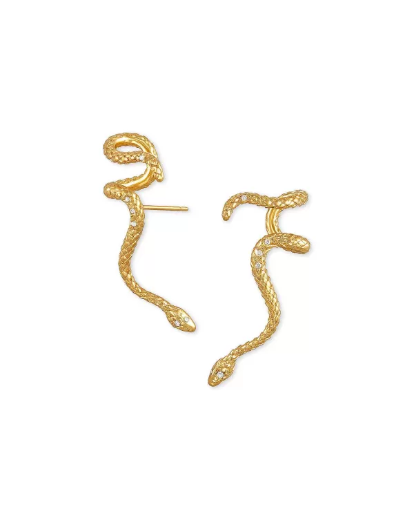 Phoenix Ear Climber Earrings In Vintage Gold^Kendra Scott Clearance