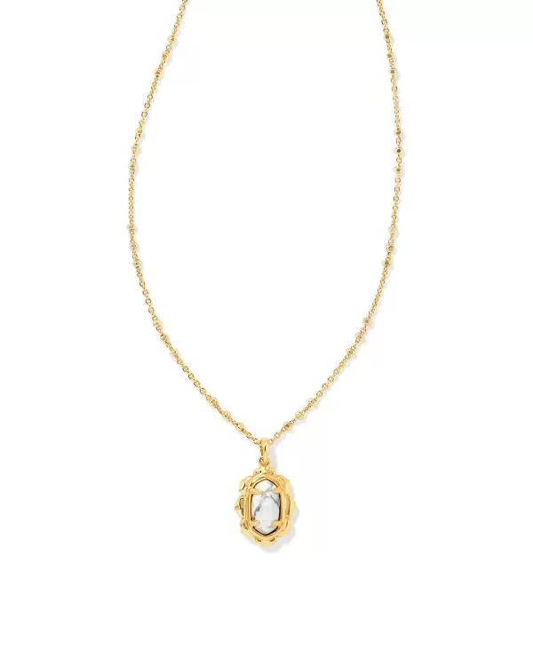 Piper Gold Pendant Necklace In White Howlite^Kendra Scott Cheap