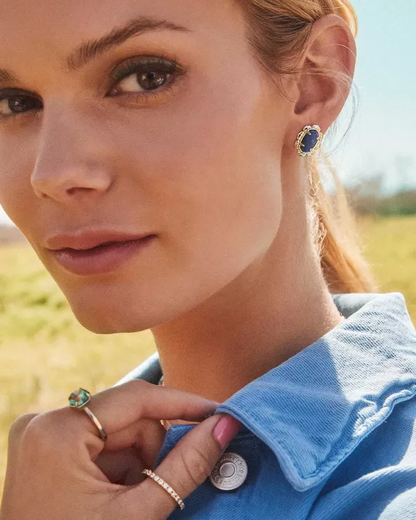 Piper Gold Stud Earrings In Blue Lapis^Kendra Scott Store