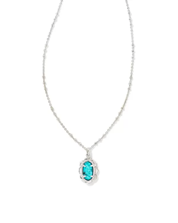 Piper Silver Pendant Necklace In Variegated Turquoise Magnesite^Kendra Scott Outlet