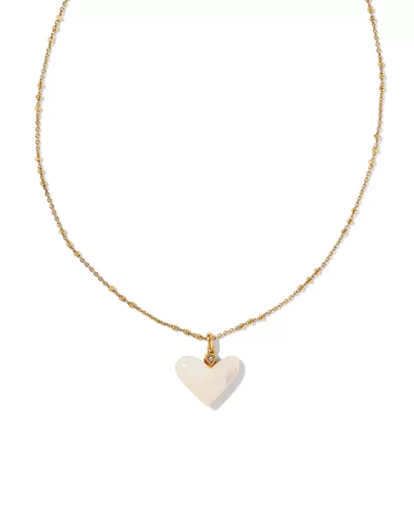 Poppy Vintage Gold Short Pendant Necklace In Ivory Mother-Of-Pearl^Kendra Scott Shop