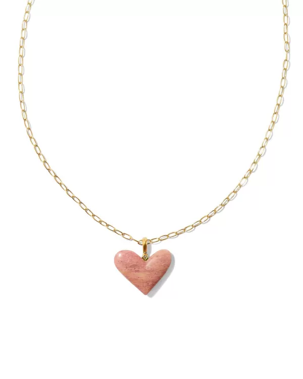 Poppy Vintage Gold Small Long Pendant Necklace In Blush Pink Quartzite^Kendra Scott Cheap