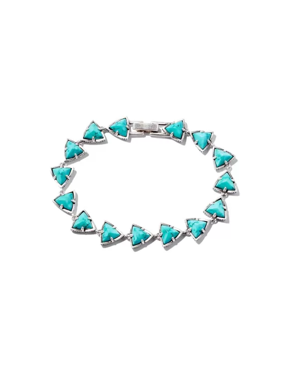 Robby Vintage Silver Link And Chain Bracelet In Variegated Turquoise Magnesite^Kendra Scott Cheap