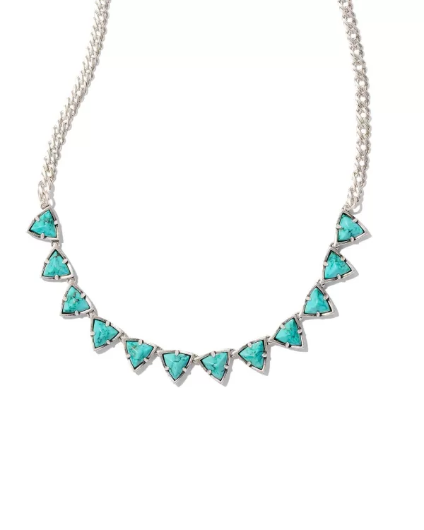Robby Vintage Silver Strand Necklace In Variegated Turquoise Magnesite^Kendra Scott Best