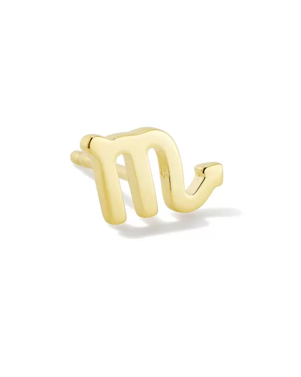 Scorpio Single Stud Earring In 18K Gold Vermeil^Kendra Scott Discount