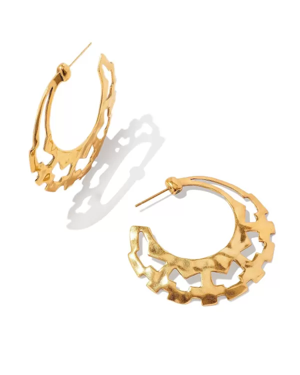 Shiva Hoop Earrings In Vintage Gold^Kendra Scott Discount