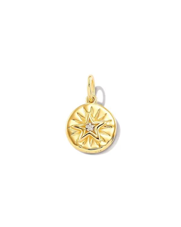Shooting Star 18K Yellow Gold Vermeil Charm In White Sapphire^Kendra Scott Shop
