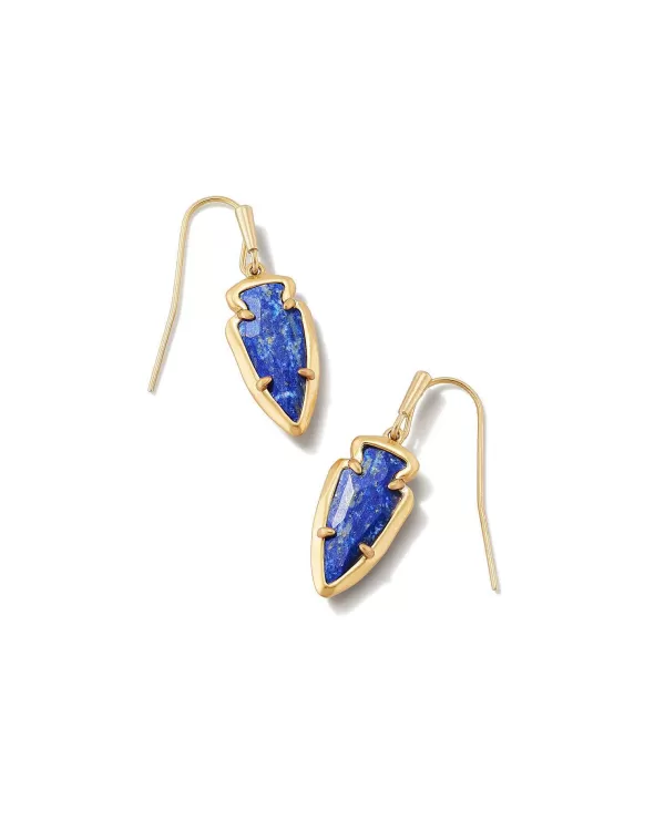 Skylar Vintage Gold Small Drop Earrings In Blue Lapis^Kendra Scott Online