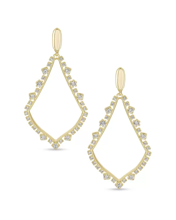 Sophee Crystal Clip-On Drop Earrings In Gold^Kendra Scott Flash Sale