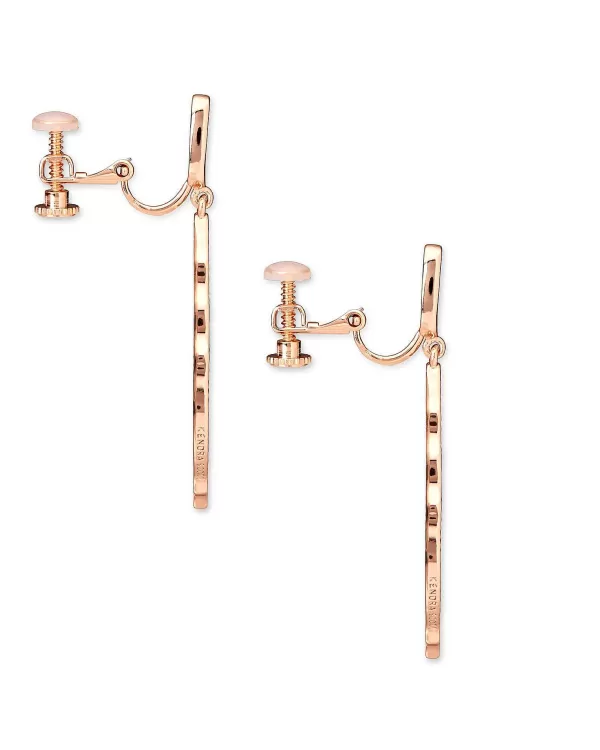 Sophia Clip On Drop Earrings In Rose Gold^Kendra Scott Best Sale