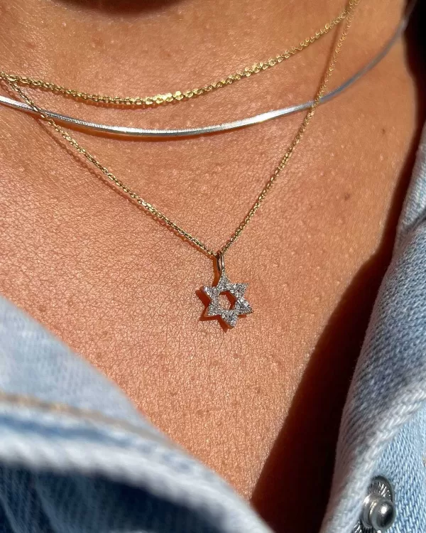 Star Of David 14K Yellow Gold Pendant Necklace In White Diamonds^Kendra Scott Shop
