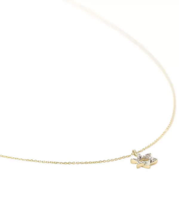 Star Of David 14K Yellow Gold Pendant Necklace In White Diamonds^Kendra Scott Shop