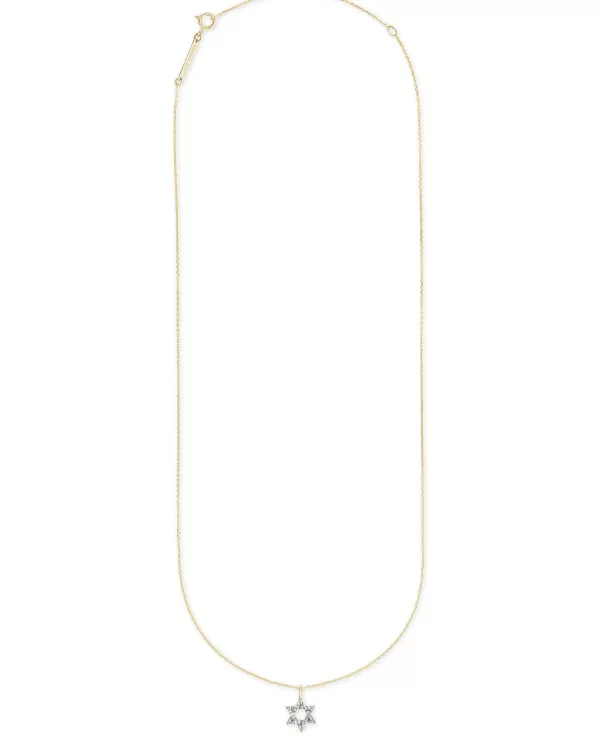 Star Of David 14K Yellow Gold Pendant Necklace In White Diamonds^Kendra Scott Shop