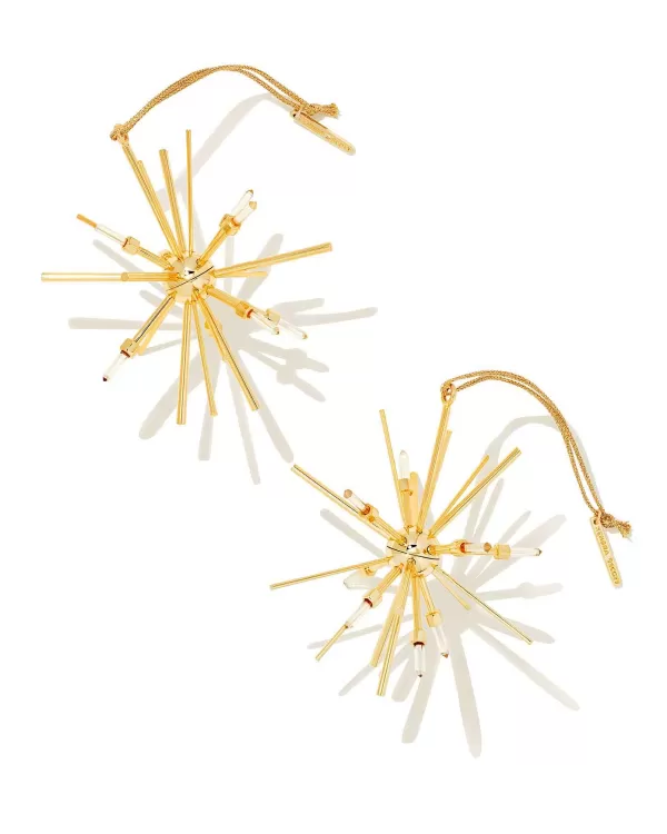 Starburst Gold Ornaments Set Of 2 In Clear^Kendra Scott Best Sale