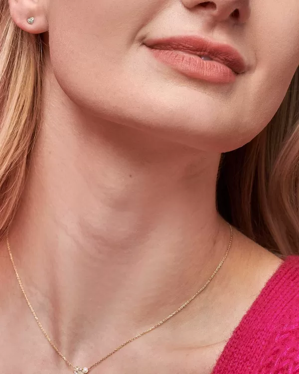 Toi Et Moi 14K Yellow Gold Pendant Necklace In White Sapphire And White Pearl^Kendra Scott New