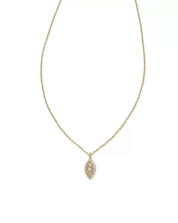 Vivianne 14K Yellow Gold Pendant Necklace In White Diamond^Kendra Scott Cheap