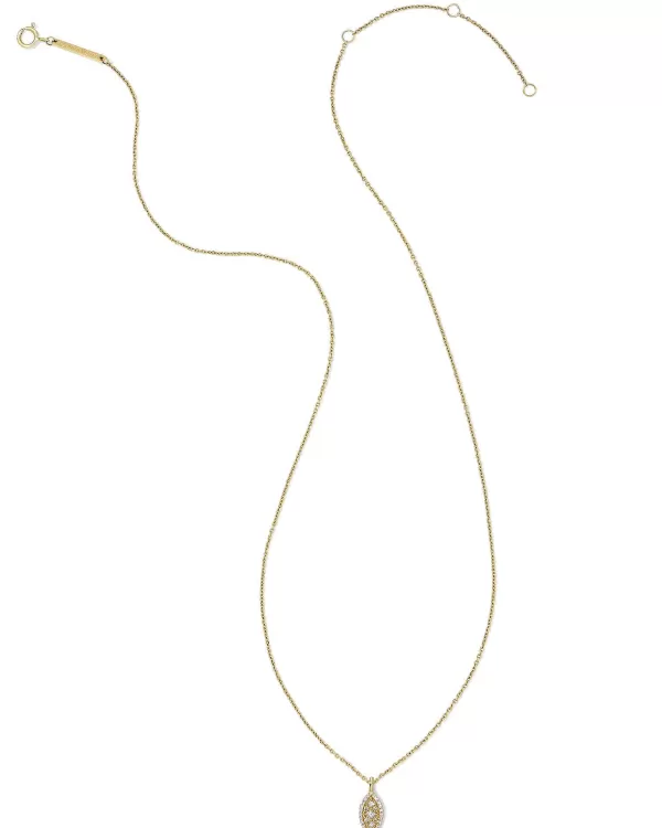 Vivianne 14K Yellow Gold Pendant Necklace In White Diamond^Kendra Scott Cheap