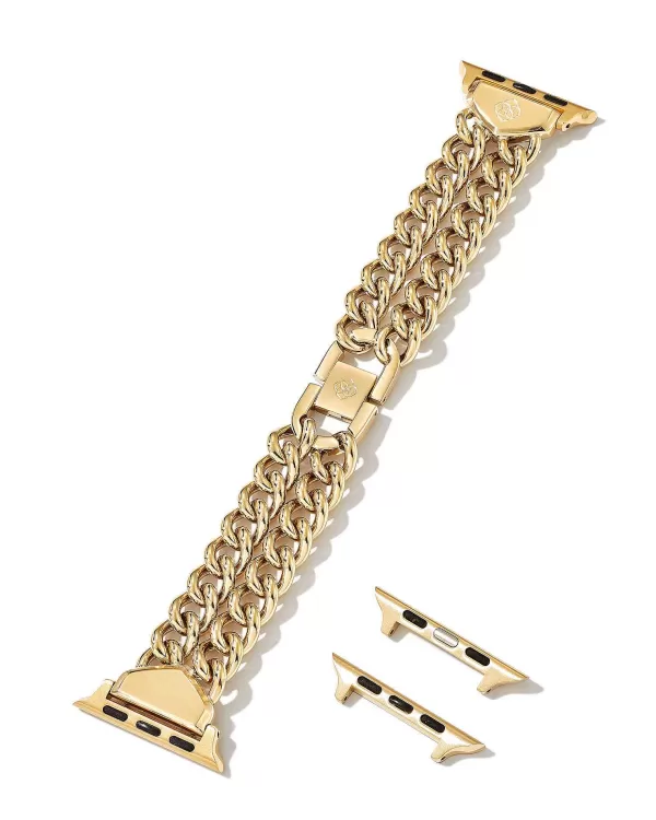 Whitley Double Chain Watch Band In Gold Tone Stainless Steel^Kendra Scott Outlet