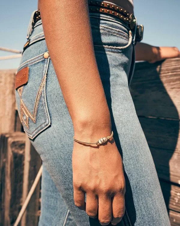 Wrangler® X Yellow Rose By Elaina Vintage Gold Corded Bracelet In Ivory Mother-Of-Pearl^Kendra Scott New