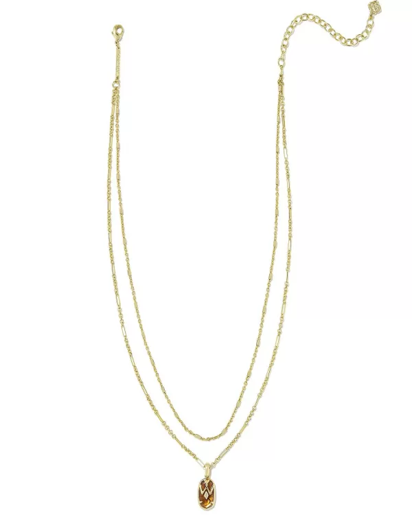 Wrangler® X Yellow Rose By Elisa Gold Multi Strand Necklace In Amber Illusion^Kendra Scott Best