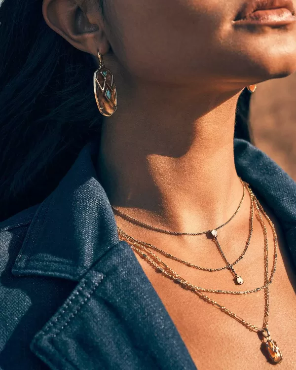 Wrangler® X Yellow Rose By Elisa Gold Multi Strand Necklace In Amber Illusion^Kendra Scott Best