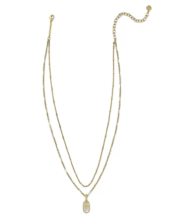 Wrangler® X Yellow Rose By Elisa Vintage Gold Multi Strand Necklace In Ivory Mother Of Pearl^Kendra Scott Outlet