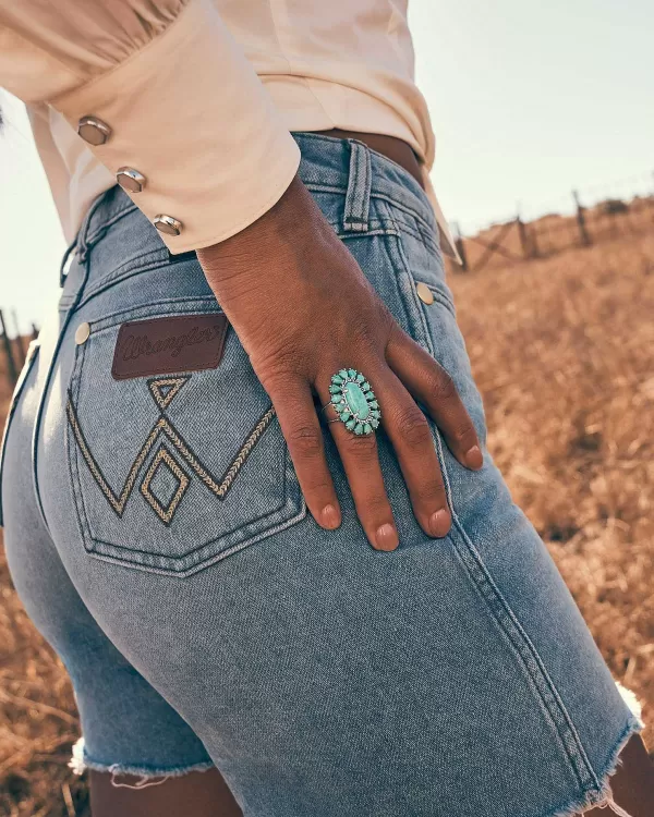 Wrangler® X Yellow Rose By Laurel Statement Ring In Variegated Turquoise Magnesite^Kendra Scott New