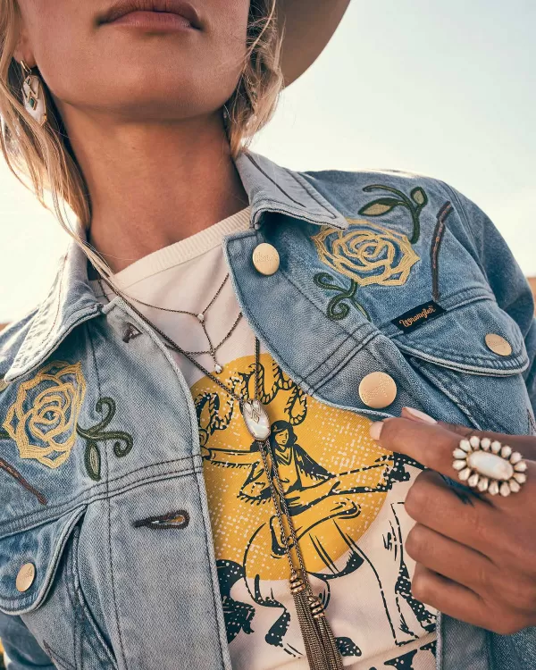 Wrangler® X Yellow Rose By Laurel Vintage Gold Multi Strand Necklace In Ivory Mother Of Pearl^Kendra Scott Best Sale