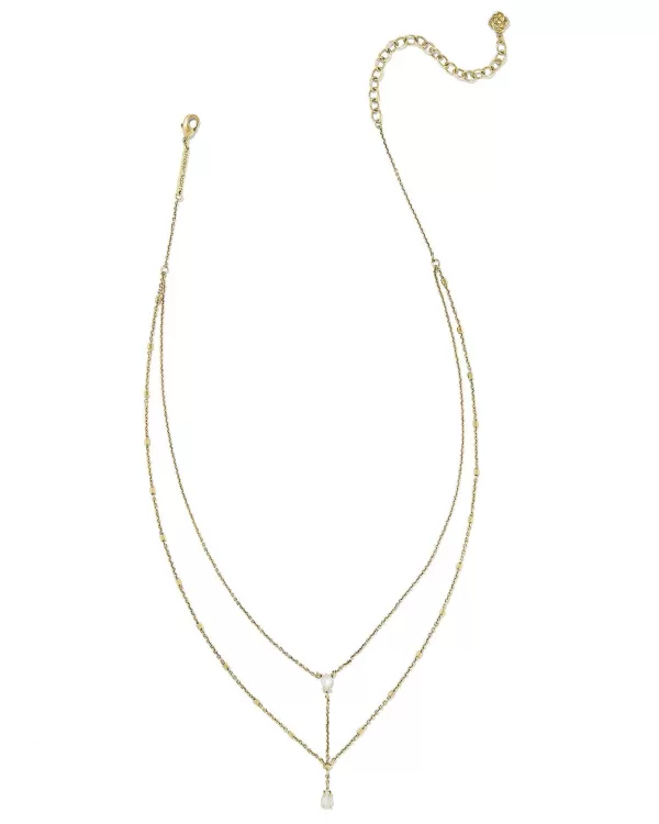 Wrangler® X Yellow Rose By Laurel Vintage Gold Multi Strand Necklace In Ivory Mother Of Pearl^Kendra Scott Best Sale