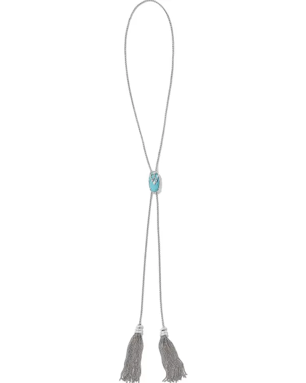 Wrangler® X Yellow Rose By Vintage Silver Bolo Necklace In Variegated Turquoise Magnesite^Kendra Scott Sale